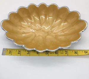 Julia Knight Peony 8" Oval Bowl Home Decor Tray Dish Scalloped - Picture 1 of 13