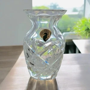 Vase Posy vintage 1995 Waterford Society cristal retiré 4" x 2,5" Irlande - Photo 1/4