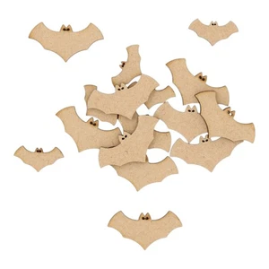 Wooden Halloween Bat S1 MDF Craft Shape Blank Embellishments Laser Cut Blanks - Picture 1 of 2