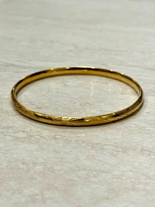 Vintage 18K Gelbgold Armband Urlaub Blumen Verschluss signiert Nachlass Schmuck zierlich - Bild 1 von 12