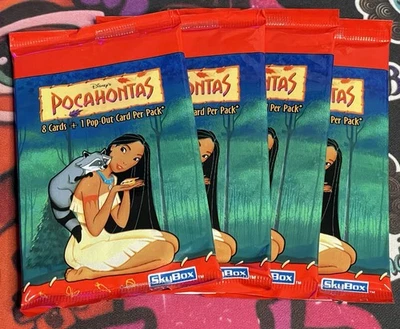 (Lote de 4x) Topps Disney Pocahontas 1996 vintage sellado Foto 1 de 2
