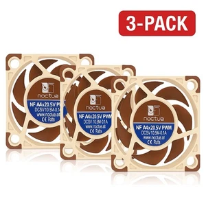 Confezione da 3: Noctua NF-A4x20 5V PWM Premium Ventilatore Silenzioso, 4 Pin 5V Versione 40x20mm Marrone - Foto 1 di 2