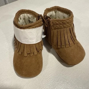 Geborene Mokassins Newborn Kastanienbraun Größe 1 Neu mit Etikett B6 - Bild 1 von 4