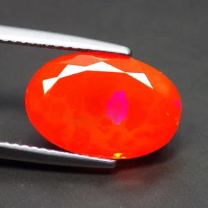 3.94 Ct Joyful (14 x 9 mm) Oval Cut 100% Natural Orangy Red Fire Opal Gemstones - Picture 1 of 7