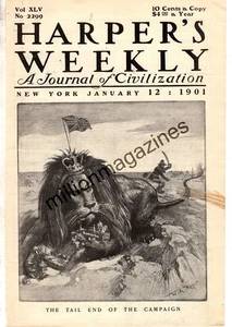 1901 Harpers Weekly January 12 Original Issue - South Africa; Teddy Roosevelt - Picture 1 of 1