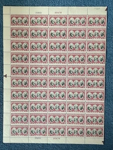 Scott #703, 2c Yorktown, Mint sheet/50, 1st Left, #s 20601(B)/20478(R), MNH - Picture 1 of 1