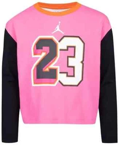 Jordan 23 New Heritage Long Sleeve T-Shirt Big Girls' XL Pinksickle Pullover - Picture 1 of 16