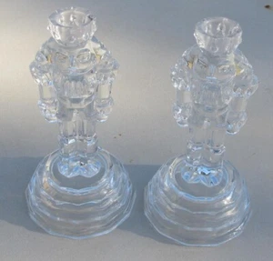 Par de Candelabros Cascanueces Cristal de Plomo 8" Casa Princesa - Imagen 1 de 7