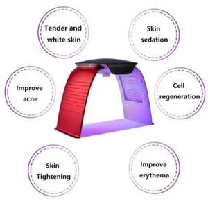Máscara facial PDT de 7 colores lámpara facial máquina fototerapia luz LED cuidado de la piel NUEVO - Imagen 1 de 9