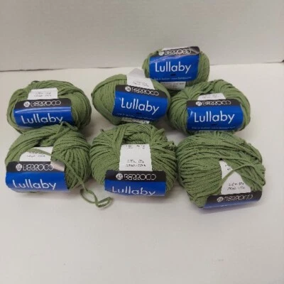 7 Balls Berroco Lullaby Yarn 50g Balls 87% DuPont Tactel Nylon 4207 Green - Image 1 of 4