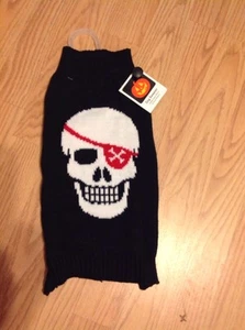 SIMPLY DOG  Black-White-Red Skull SWEATER  Puppy/Dog xsmall - Picture 1 of 1