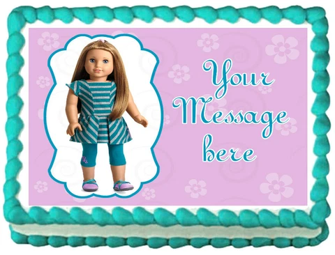 AMERICAN GIRL McKenna Doll Edible Party cake topper image Cover