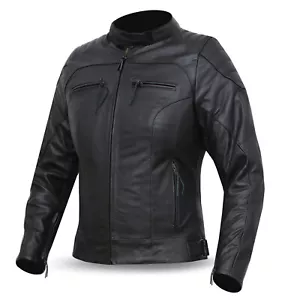 Ladies Motorcycle Leather Jacket Womens Motorbike Wear Dimex - Picture 1 of 5
