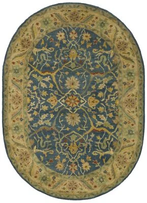 Safavieh Antiquity BLUE 4'-6" X 6'-6" Oval Area Rug - AT14E-5OV - Image 1 of 3