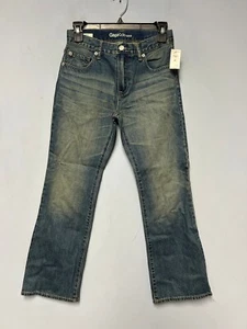 Gap Kids 1969 Jeans Girls Size 12 Regular Boot Cut Denim Dark Blue - Picture 1 of 3