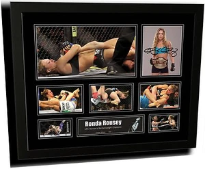 RONDA ROUSEY UFC SIGNED LIMITED EDITION FRAMED MEMORABILIA - Picture 1 of 7