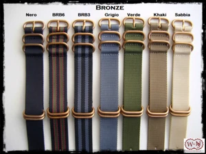 Cinturini Nylon Premium Bronzo misure: 20-22-24. Nylon Straps. ENTRATE!!! - Imagen 1 de 4