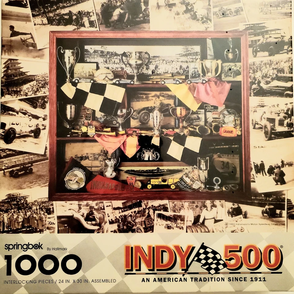 4 Vintage 1993 Indy 500 Puzzle 1 000 PC Springbok Racing Speedway