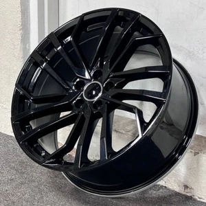 18" RS5 SPORTBACK STYLE GLOSS BLACK WHEELS RIMS FIT AUDI A4 A5 A6 A7 A8 A8L Q5 - Picture 1 of 2