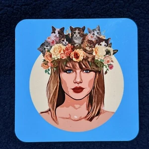 Taylor Swift Kitty Crown Coaster (1x) Collectible Table Accessory - Picture 1 of 4