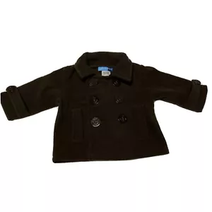 GoodLad Brown Fleece Jacket Size 18 Months Girls or Boys Pea Coat New - Picture 1 of 8