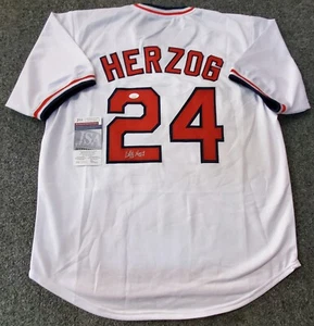 ST LOUIS CARDINALS STYLE WHITEY HERZOG AUTOGRAPHED SIGNED CUSTOM JERSEY JSA COA - Picture 1 of 3