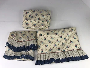 Vintage Lady Pepperell Sheet Set Floral Full Double Cottage Core Poly Cotton - Picture 1 of 8
