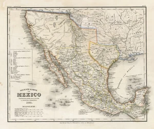 Antique Map "Neueste Karte von Mexico"  Meyer & Radefeld, 1845 - Picture 1 of 8