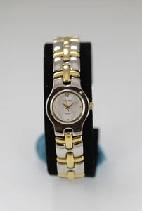 Futura Watch Women Silver Gold Stainless St Water Resistant Battery White Quartz - Picture 1 of 6
