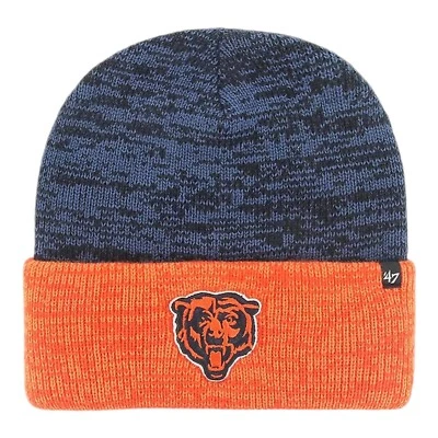 Gorro tejido puño marca Chicago Bears 47 dos tonos congelación cerebral adultos unisex NUEVO Foto 1 de 3