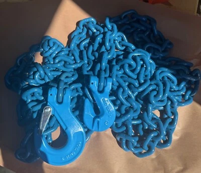 5/16" x 20' Chain Attached w/Grab Hook and Sling Hook -Grade 100 - Image 1 of 2