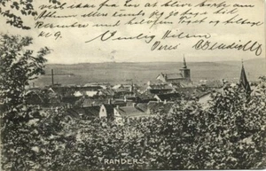 Postal de Dinamarca, RANDERS, Panorama (1908) - Imagen 1 de 2