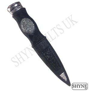 KILT SAFETY SGIAN DUBH SILVER DUMMY PEWTER MOUNT WITH DIFFERENT STONES - SD0019 - Picture 1 of 5