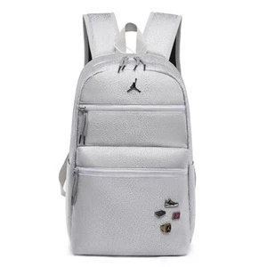 Nike Jordan Badges Sport Training Casual Gym Backpack - Grey / Black - Picture 1 of 7
