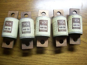 LOT 5 NEW BUSSMANN KAB 200 TRON RECTIFIER FUSE 250VAC 200A  - Picture 1 of 2