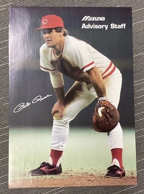 Pete Rose Poster 19x28 Reds Hit King Baseball Autograph Mizuno Rare Needs Auto - Image 1 of 4