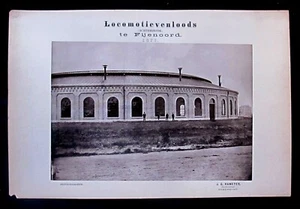 Johan Georg HAMETER Locomotievenloods te Fijenoord Photolithographie  1877 - Imagen 1 de 6