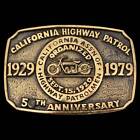 California Highway Patrol 50th 1979 Solid Brass Vintage Belt Buckle Obsolete