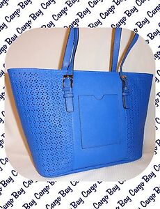 Tignanello Periwinkle Blue Tote Bag Style Purse New Authentic Leather Free Ship