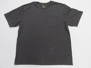 Carhartt T-Shirt Men Large Short Sleeve Original Fit Crew Neck Pocket Dark Gray - Picture 1 of 5
