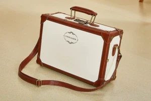 iZEL 13" Vintage Retro Handbag - Multi-Purpose Carry-On Case, Faux Leather - Picture 1 of 18