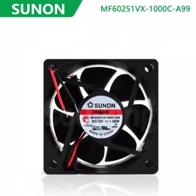 SUNON MF60251VX-1000C-A99 12V 1.56W 6025 6CM 5200RPM Magnetic Cooling Fan - Image 1 of 3