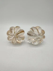 Pottery Barn Teen Perfume Bottle Pale Pink Finials Pool Glass New (Set Of 2) - Picture 1 of 5