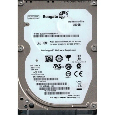 Seagate 320GB ST320LT020 5400RPM SATA 2.5" Laptop HDD Hard Disk Drive - Image 1 of 3
