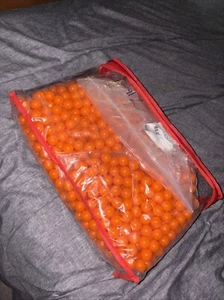 7LB BAG FULL OF Paintballs, 68 caliber/BLOOD ORANGE/ - Picture 1 of 2