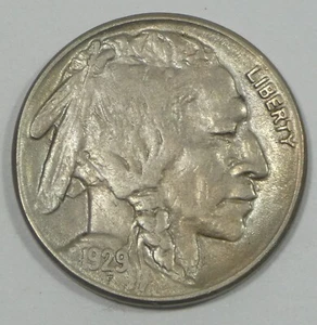 1929-S Buffalo Nickel casi sin circular 5c - Imagen 1 de 4
