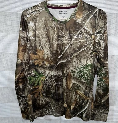 Field & Stream Women's Size LG RealTree Xtra Camo Hunting Long Sleeve Tech Shirt - Image 1 of 4