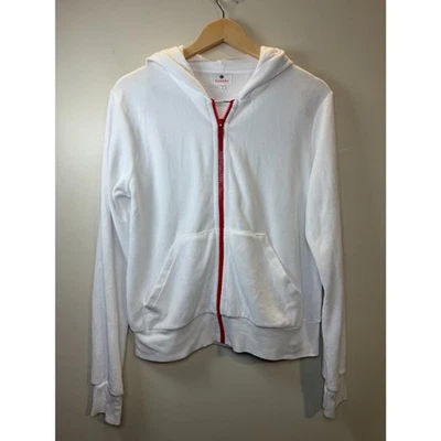 Sundry Zip Hoodie White Women’s Size 2 Casual Lightweight Loungewear Sweatshirt - Image 1 of 4