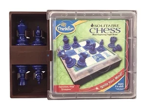 Thinkfun Solitaire Chess Mind Capturing Logic Game 60 Challenges 100% Complete - Picture 1 of 4