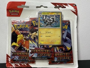 Brandneu Sealed Pokemon TCG Destined Rivals Zebstrika 3-Pack Blister - Bild 1 von 2
